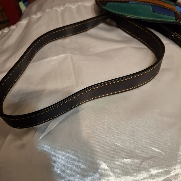 Coach Suede 23 Varsity Stripe Patchwork Crossbody Bag Shoulder Bag - Picture 17 of 17